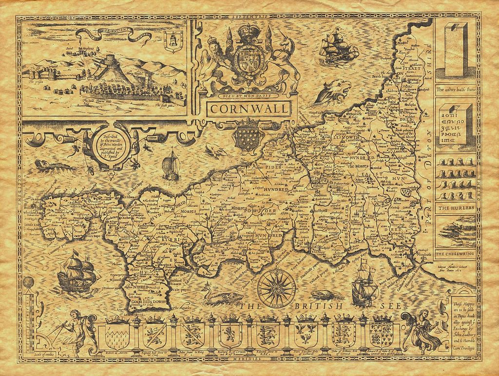 Map of Cornwall - 1614