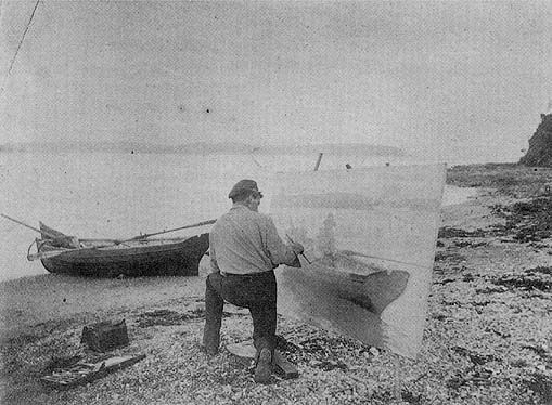 Tuke painting the fisherman